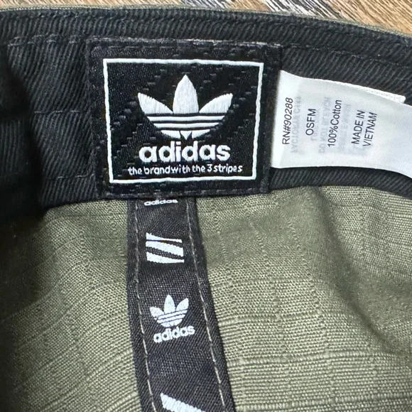 Adidas Originals Trefoil Plus Hat Snapback Olive Cargo Ripstop - Picture 4 of 8